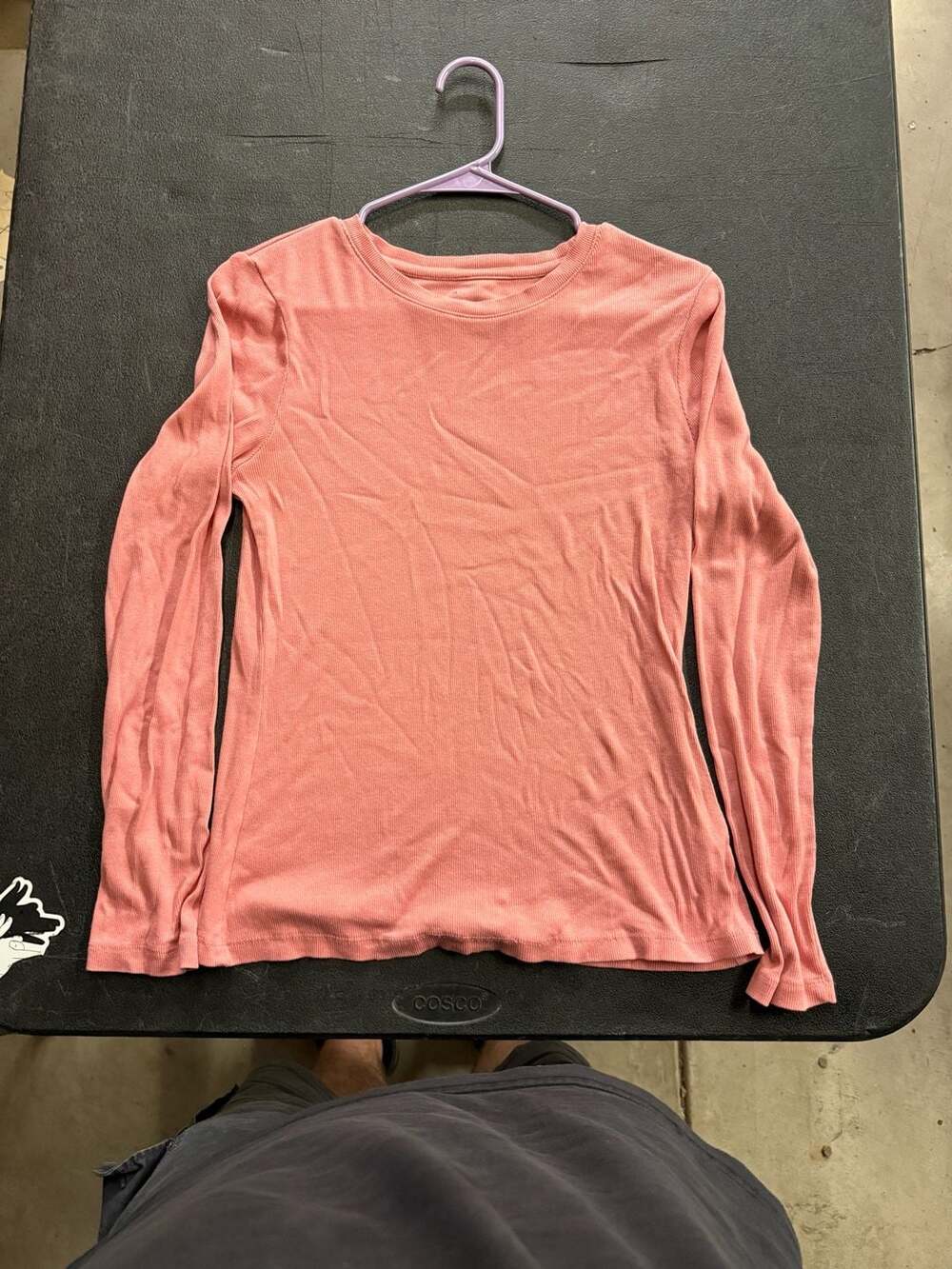 A New Day Ribbed Long Sleeve Top Size Small Pink